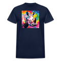 Rhino and Tie Dye Ultra Cotton Tee - navy