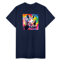 Rhino and Tie Dye Ultra Cotton Tee - navy