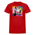 Rhino and Tie Dye Ultra Cotton Tee - red