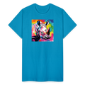 Rhino and Tie Dye Ultra Cotton Tee - turquoise