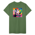 Rhino and Tie Dye Ultra Cotton Tee - military green