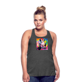 Tie Dye Rhino Women's Flowy Tank Top - deep heather