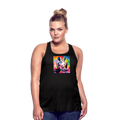 Tie Dye Rhino Women's Flowy Tank Top - black