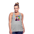 Tie Dye Rhino Women's Flowy Tank Top - heather gray