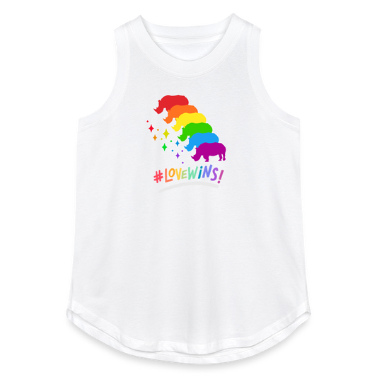 Love Wins Women's Relaxed Tank Top - white