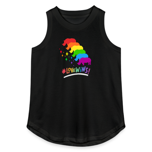 Love Wins Women's Relaxed Tank Top - black