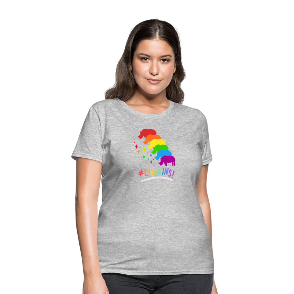 Love Win's Women's Tee - heather gray