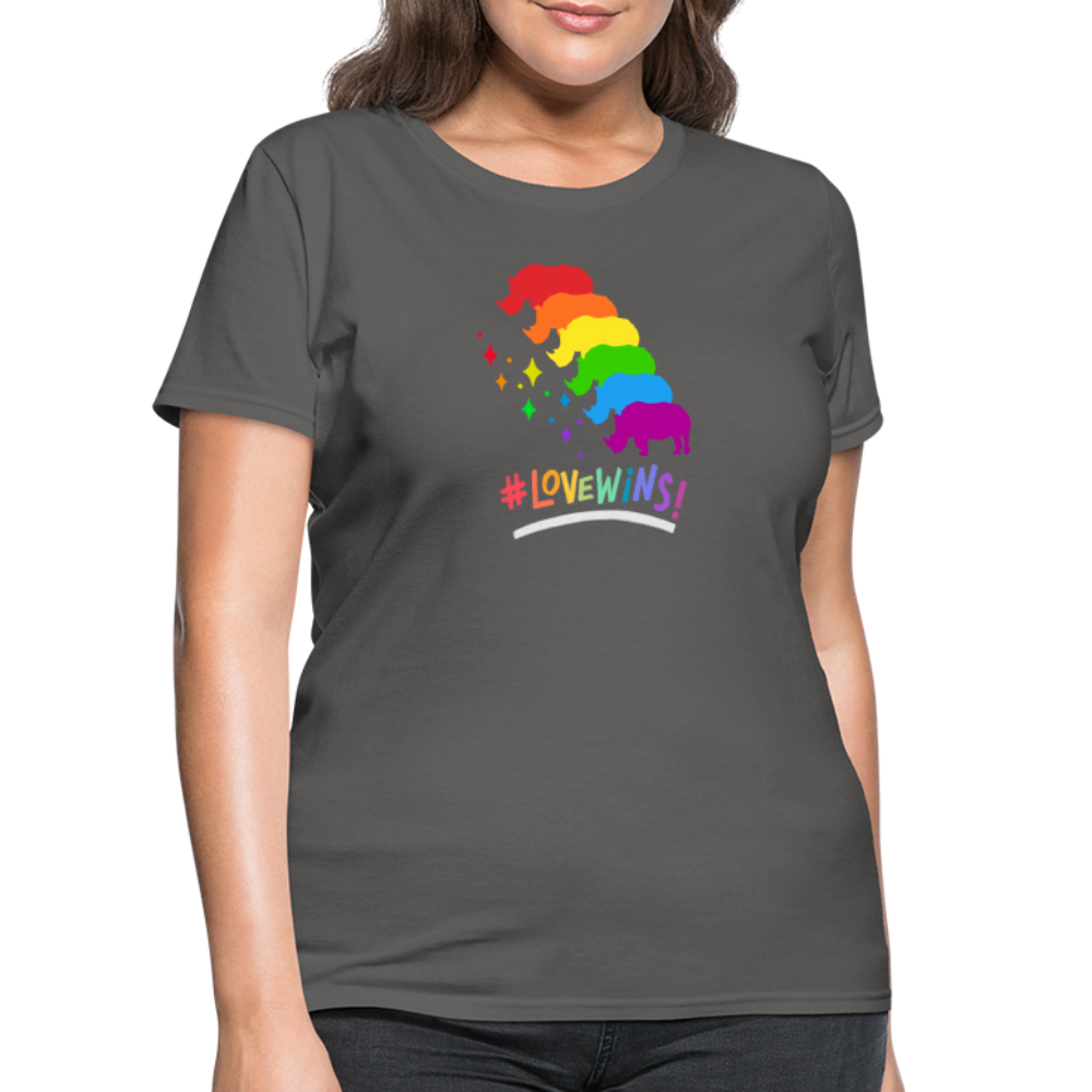 Love Win's Women's Tee - charcoal