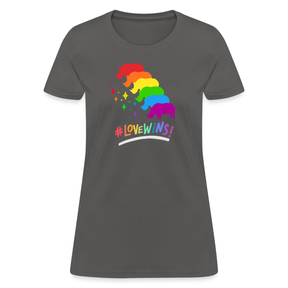 Love Win's Women's Tee - charcoal