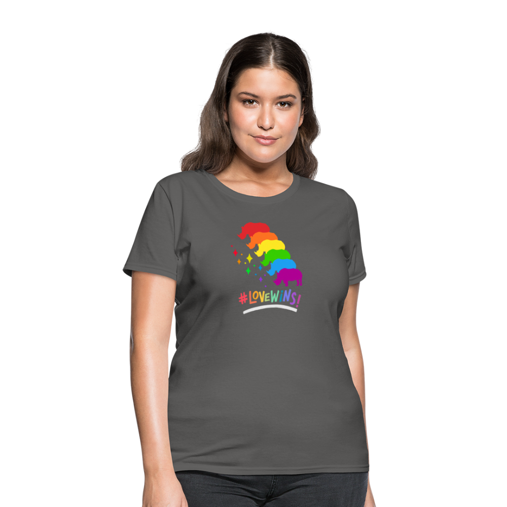 Love Win's Women's Tee - charcoal