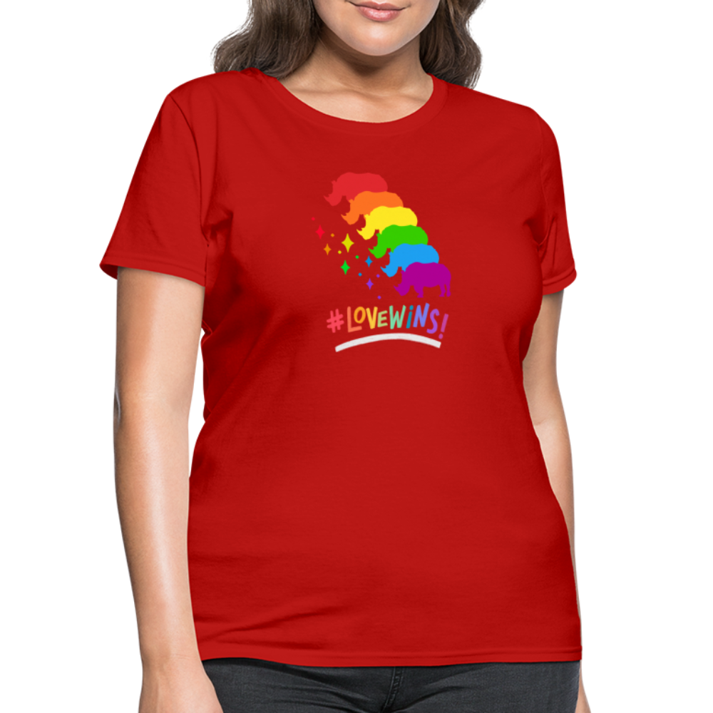 Love Win's Women's Tee - red