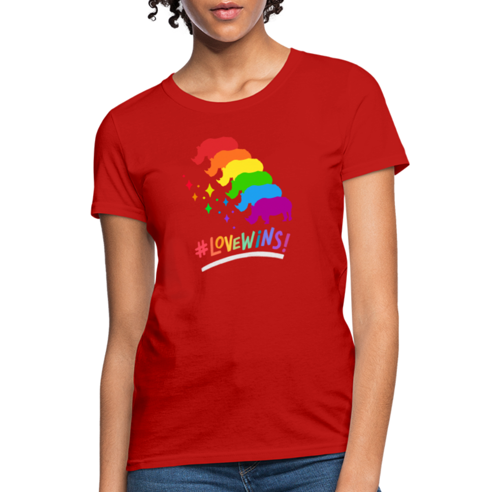 Love Win's Women's Tee - red