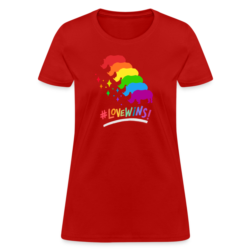 Love Win's Women's Tee - red