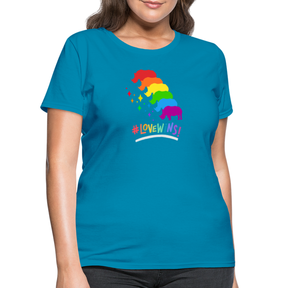 Love Win's Women's Tee - turquoise