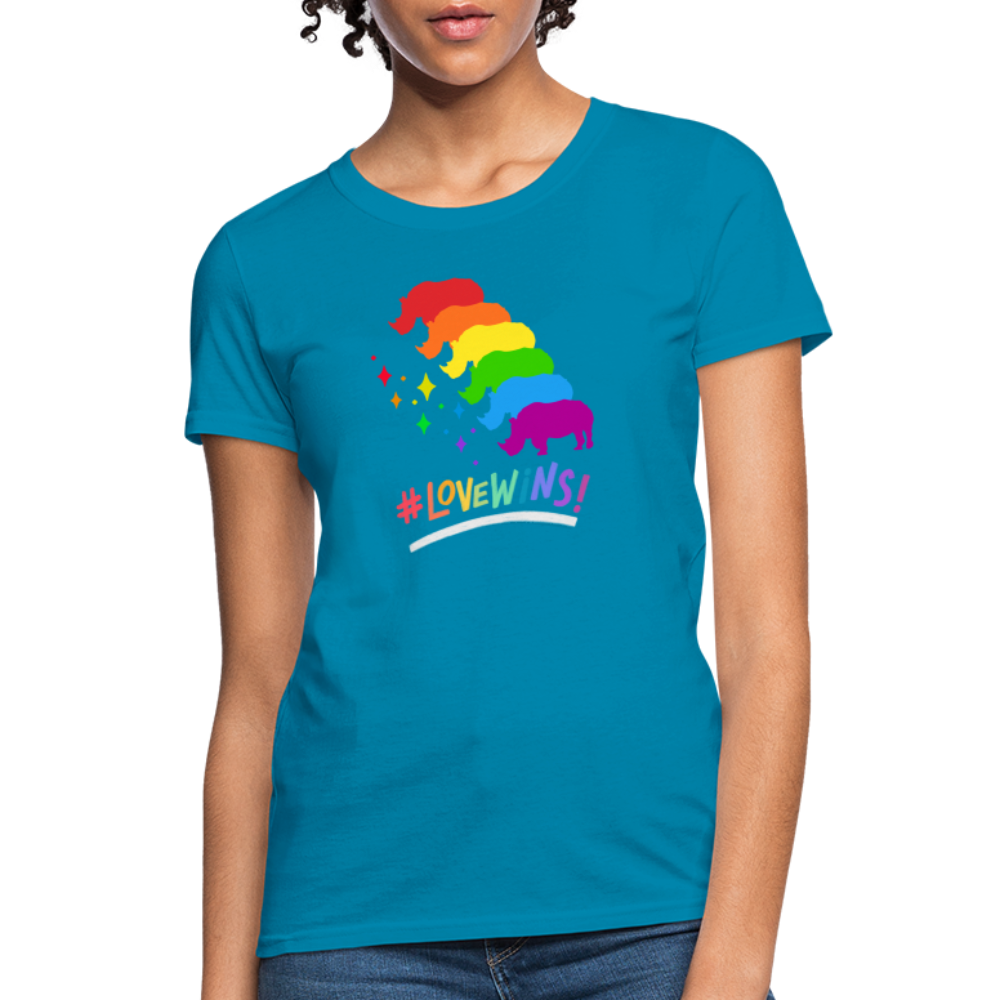 Love Win's Women's Tee - turquoise