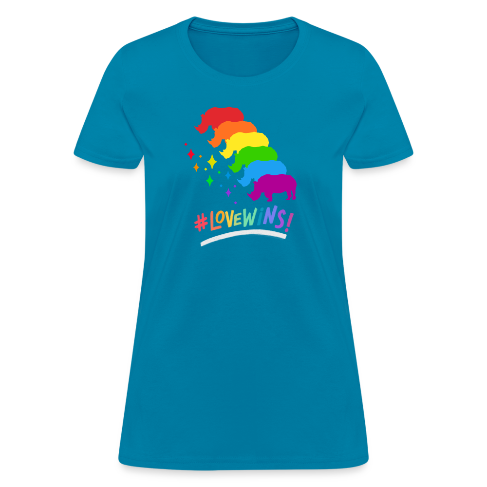 Love Win's Women's Tee - turquoise