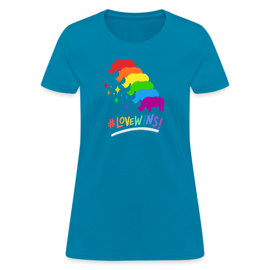 Love Win's Women's Tee - turquoise