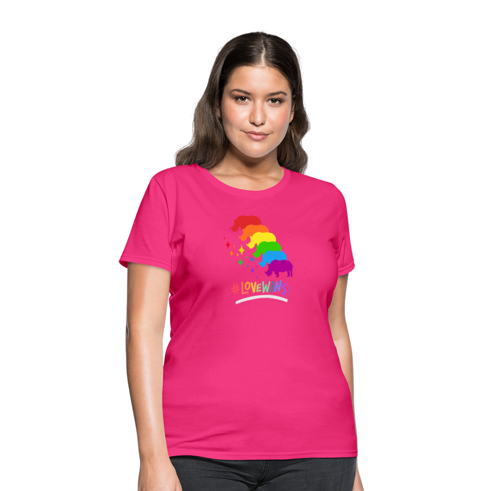 Love Win's Women's Tee - fuchsia