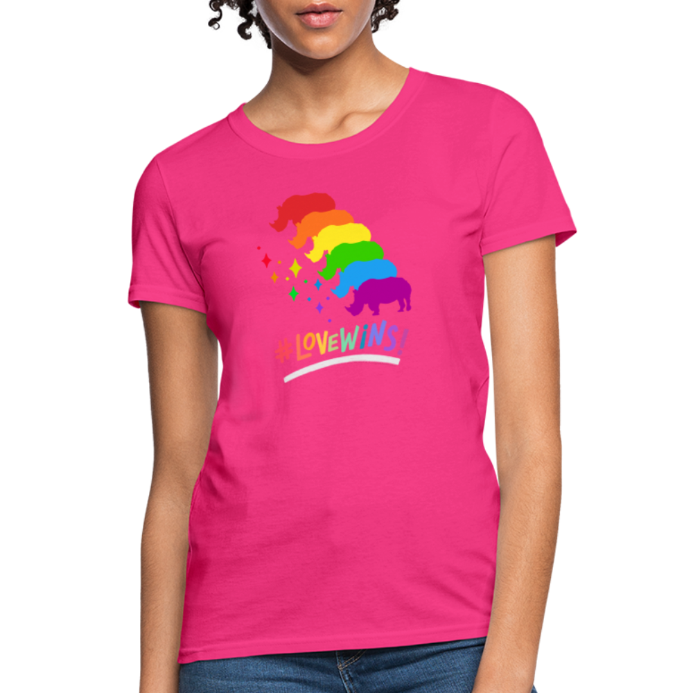 Love Win's Women's Tee - fuchsia