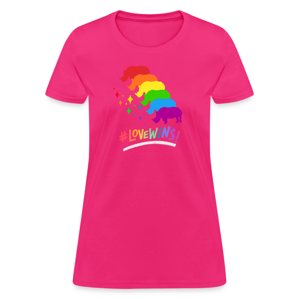 Love Win's Women's Tee - fuchsia