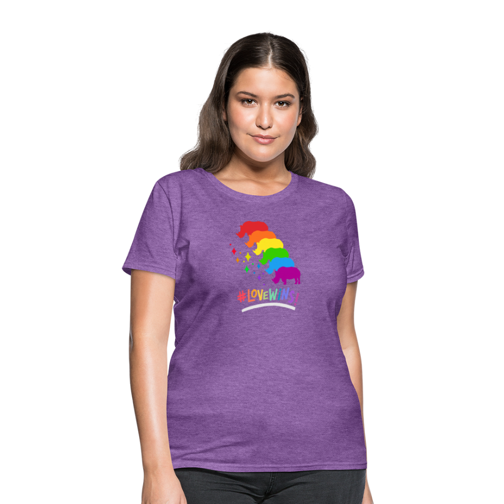 Love Win's Women's Tee - purple heather