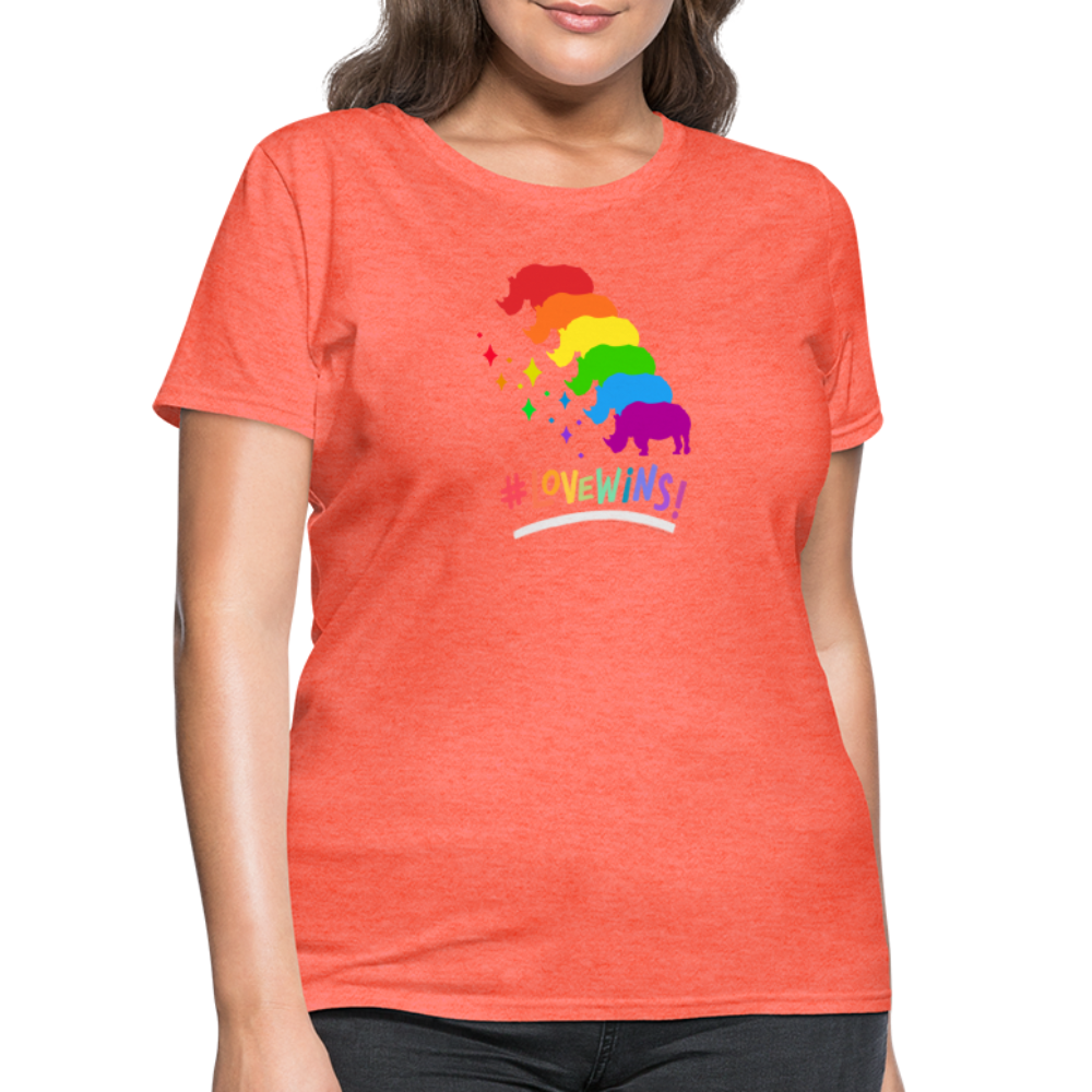 Love Win's Women's Tee - heather coral