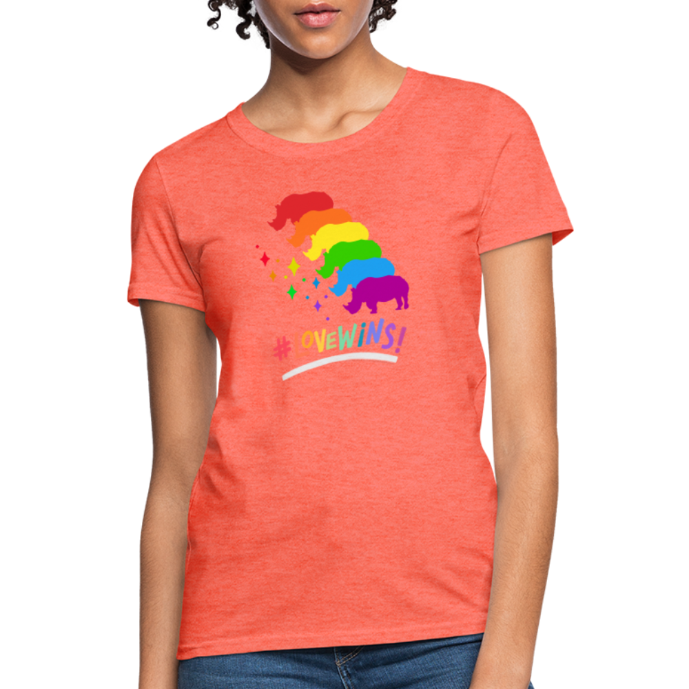 Love Win's Women's Tee - heather coral