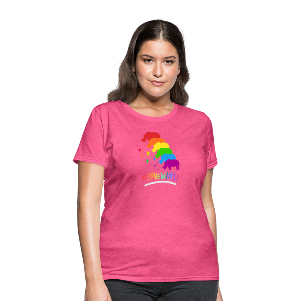 Love Win's Women's Tee - heather pink