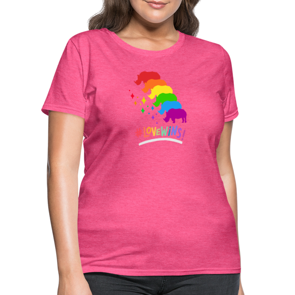 Love Win's Women's Tee - heather pink