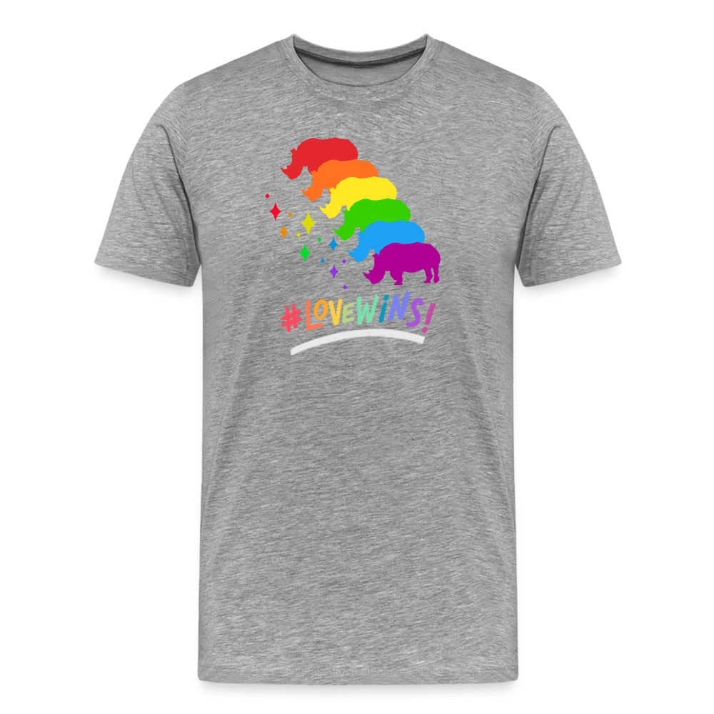 Love Wins Premium Tee - heather gray