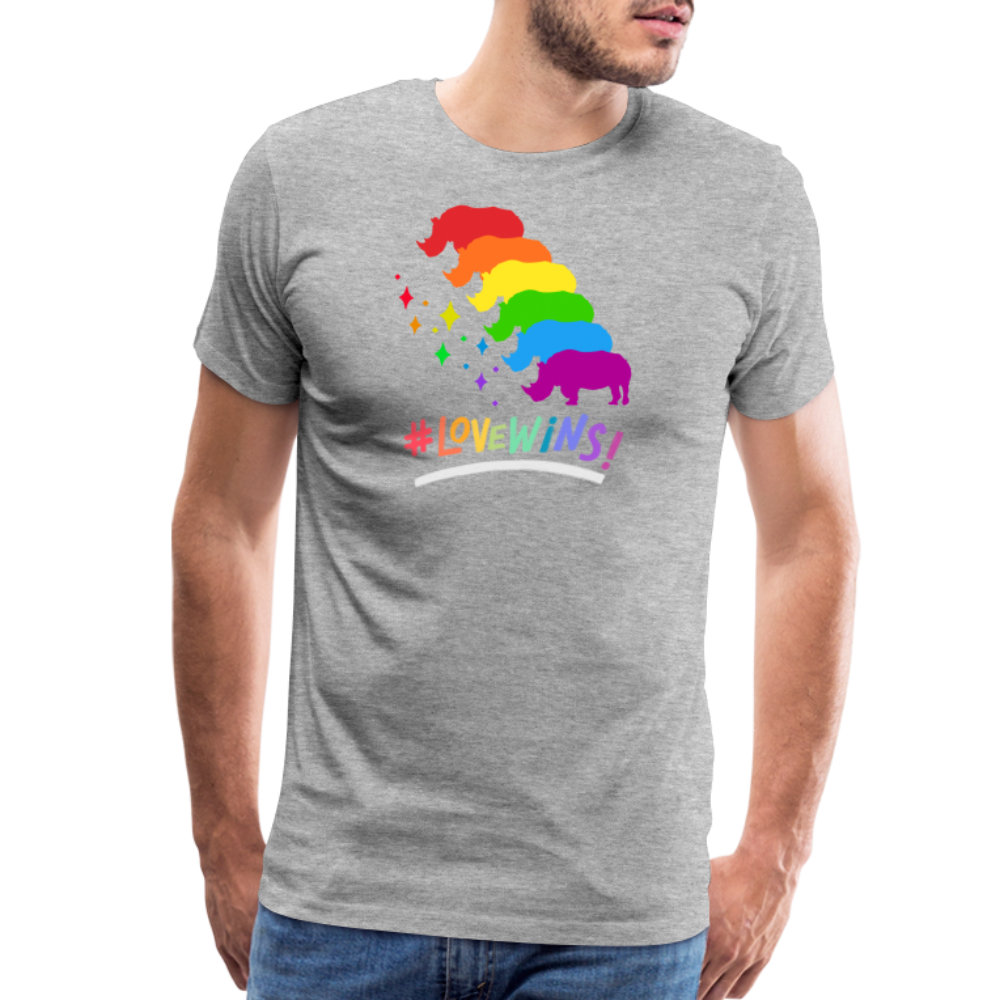 Love Wins Premium Tee - heather gray