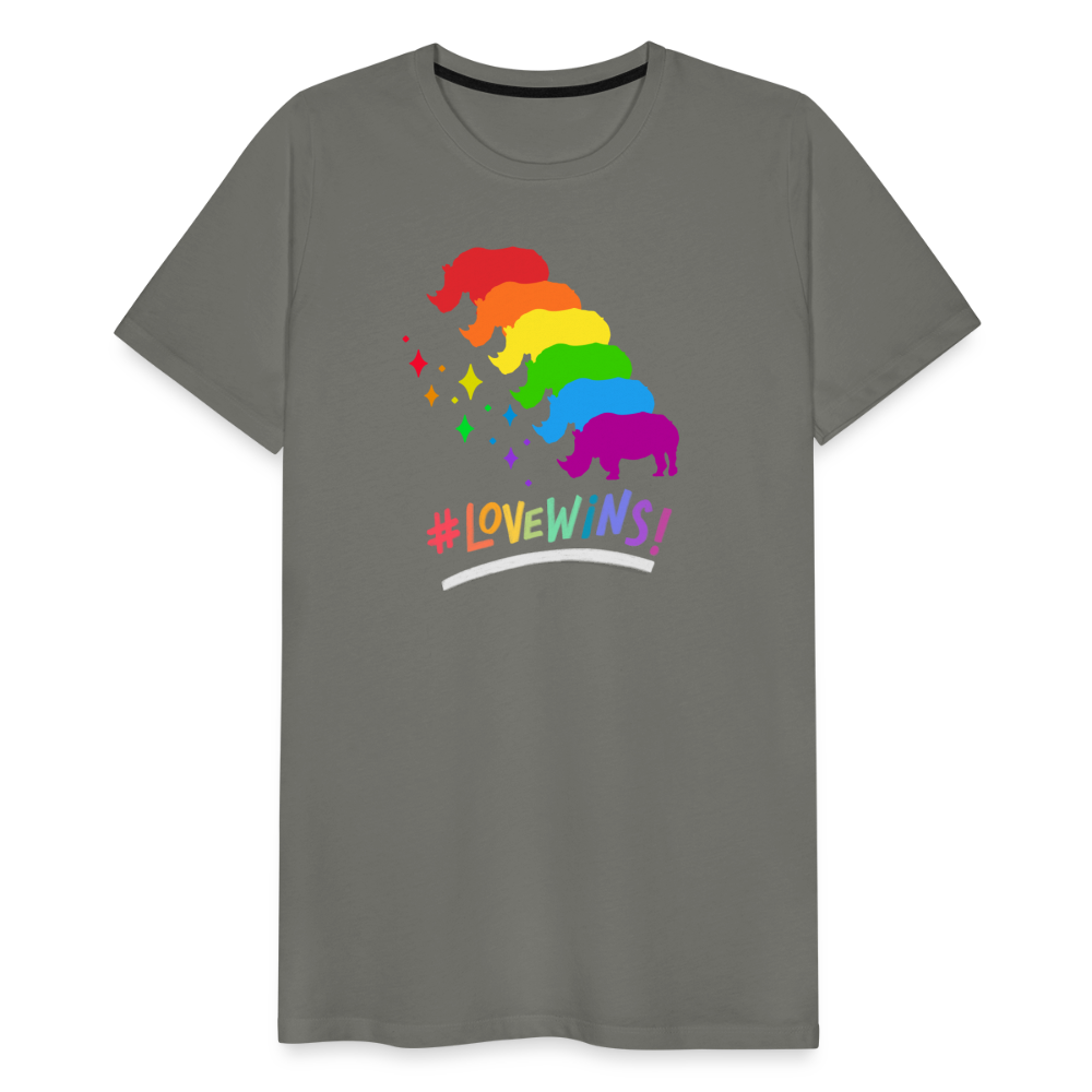 Love Wins Premium Tee - asphalt gray