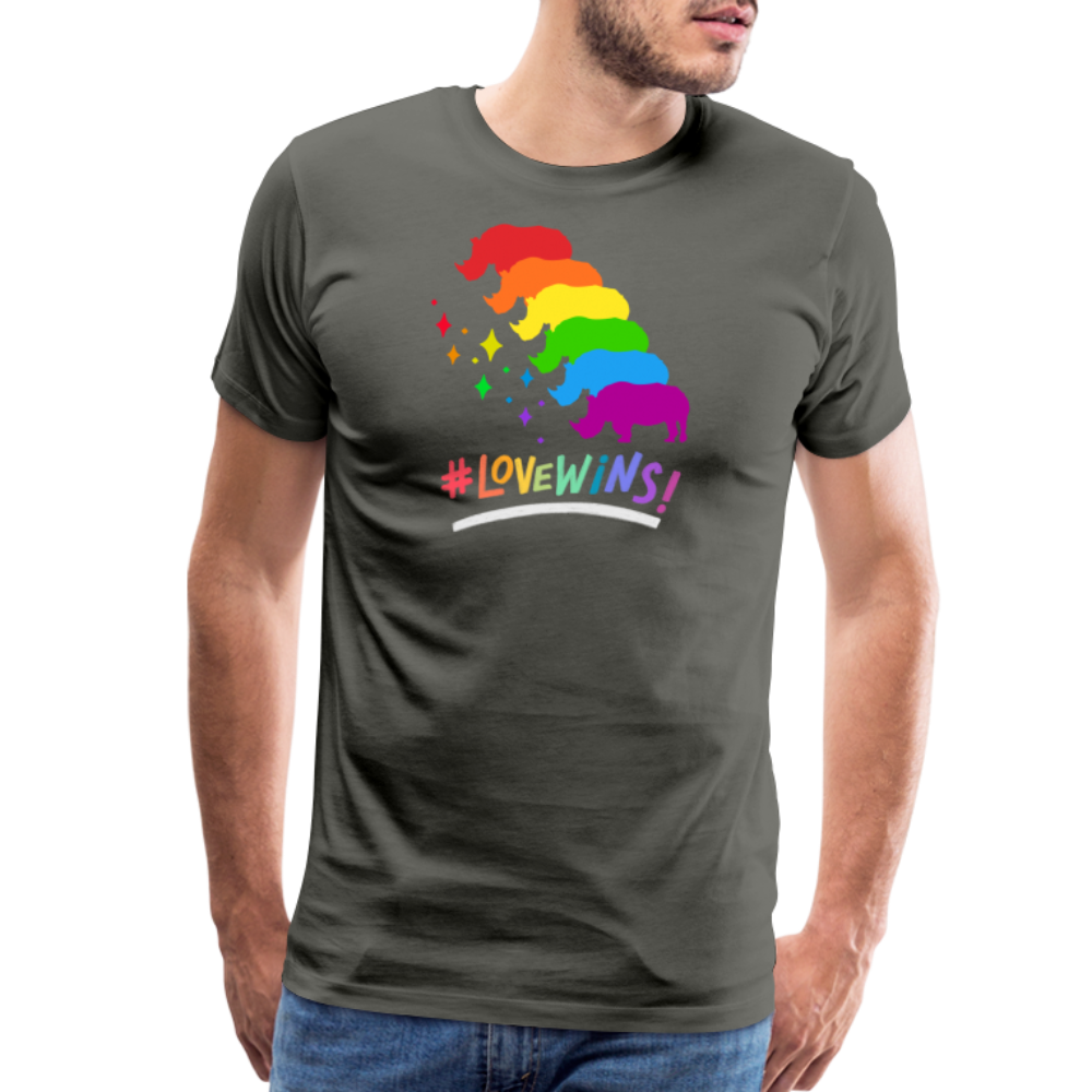 Love Wins Premium Tee - asphalt gray