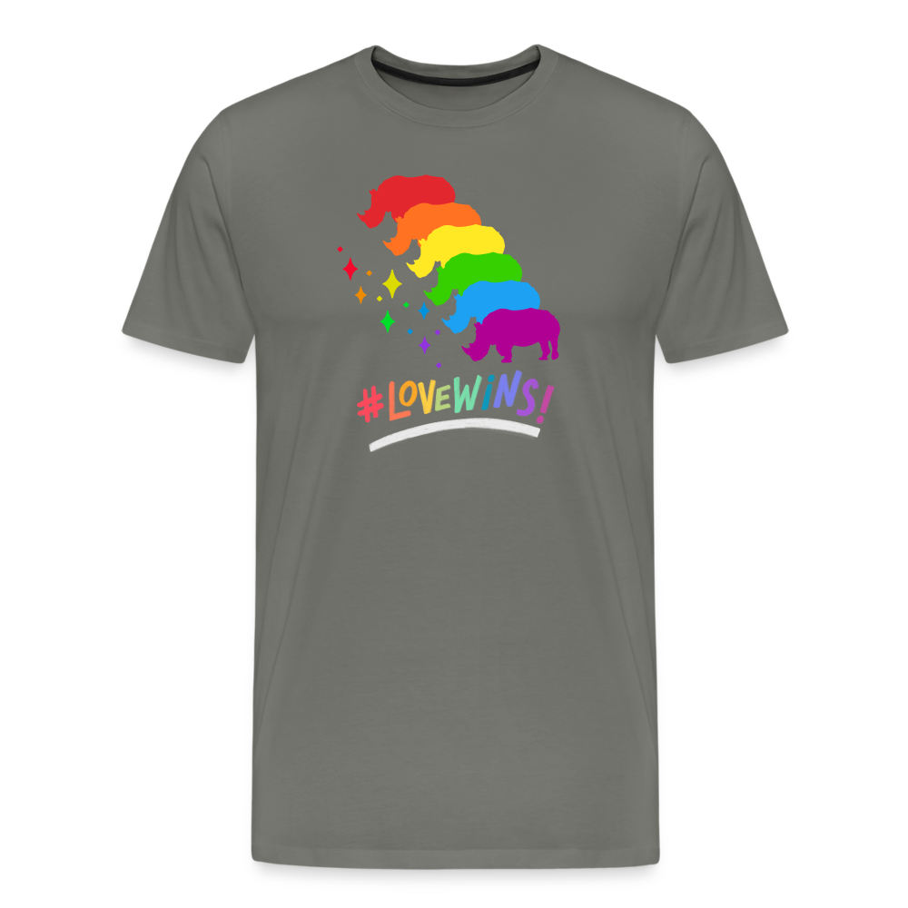 Love Wins Premium Tee - asphalt gray