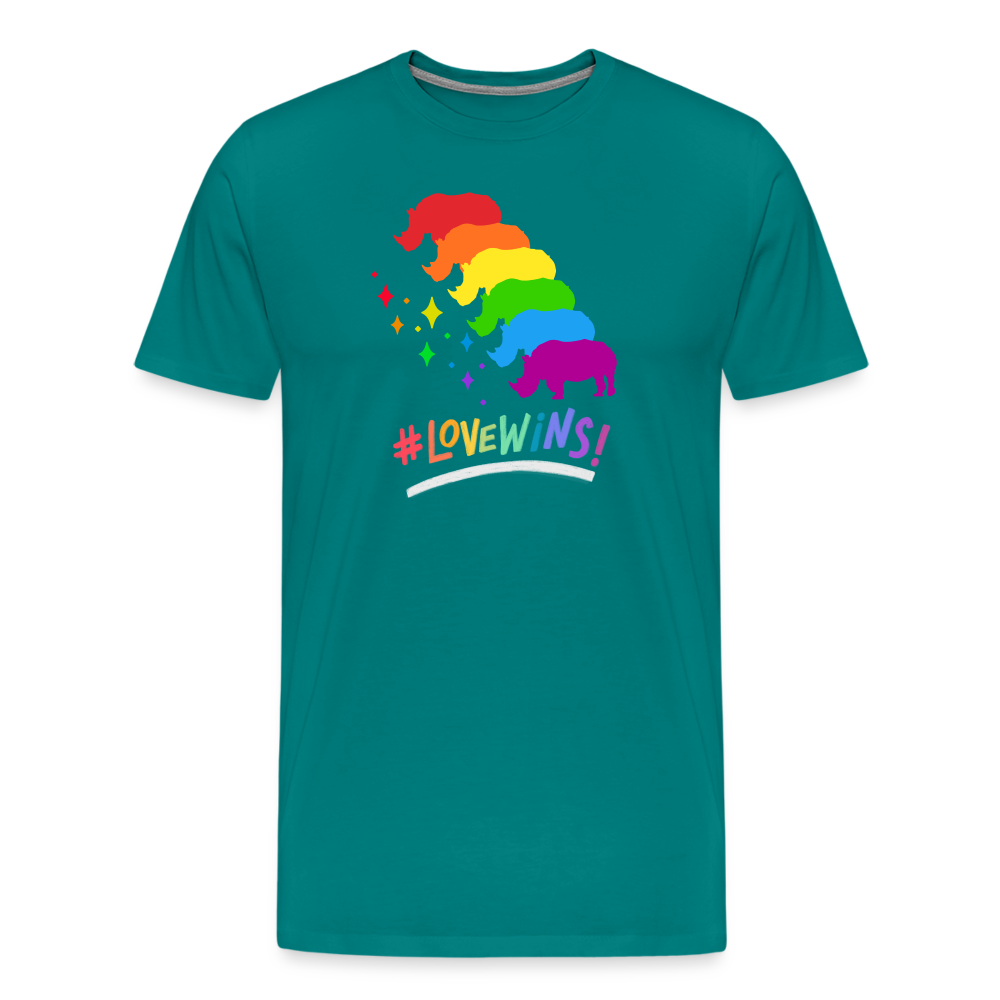 Love Wins Premium Tee - teal