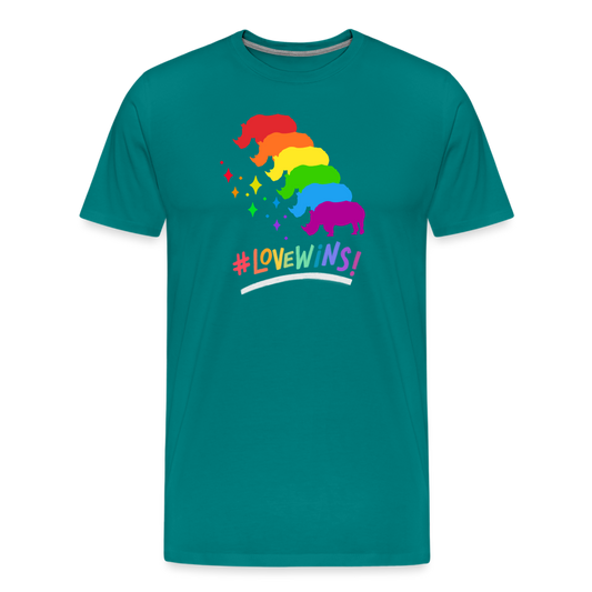 Love Wins Premium Tee - teal