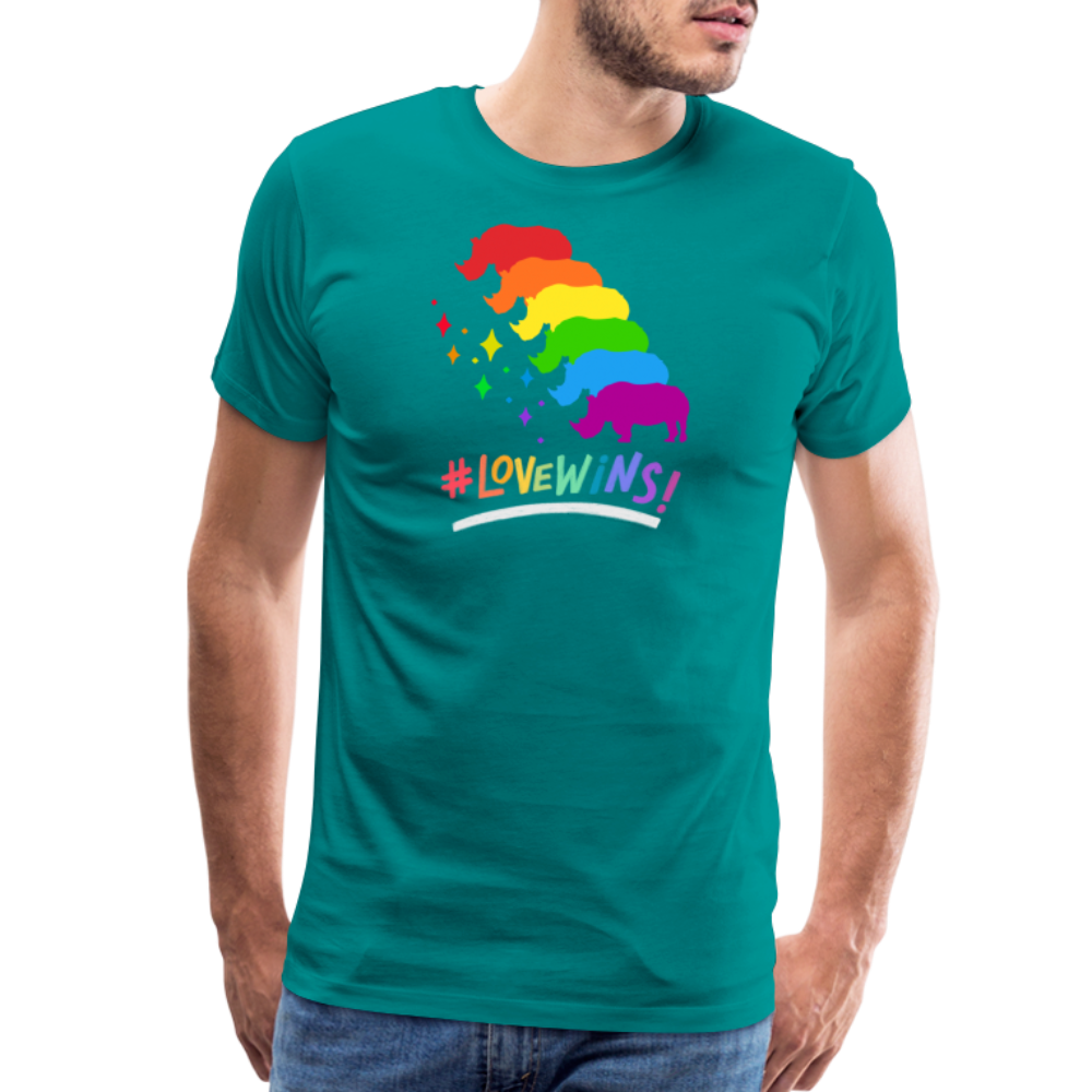 Love Wins Premium Tee - teal