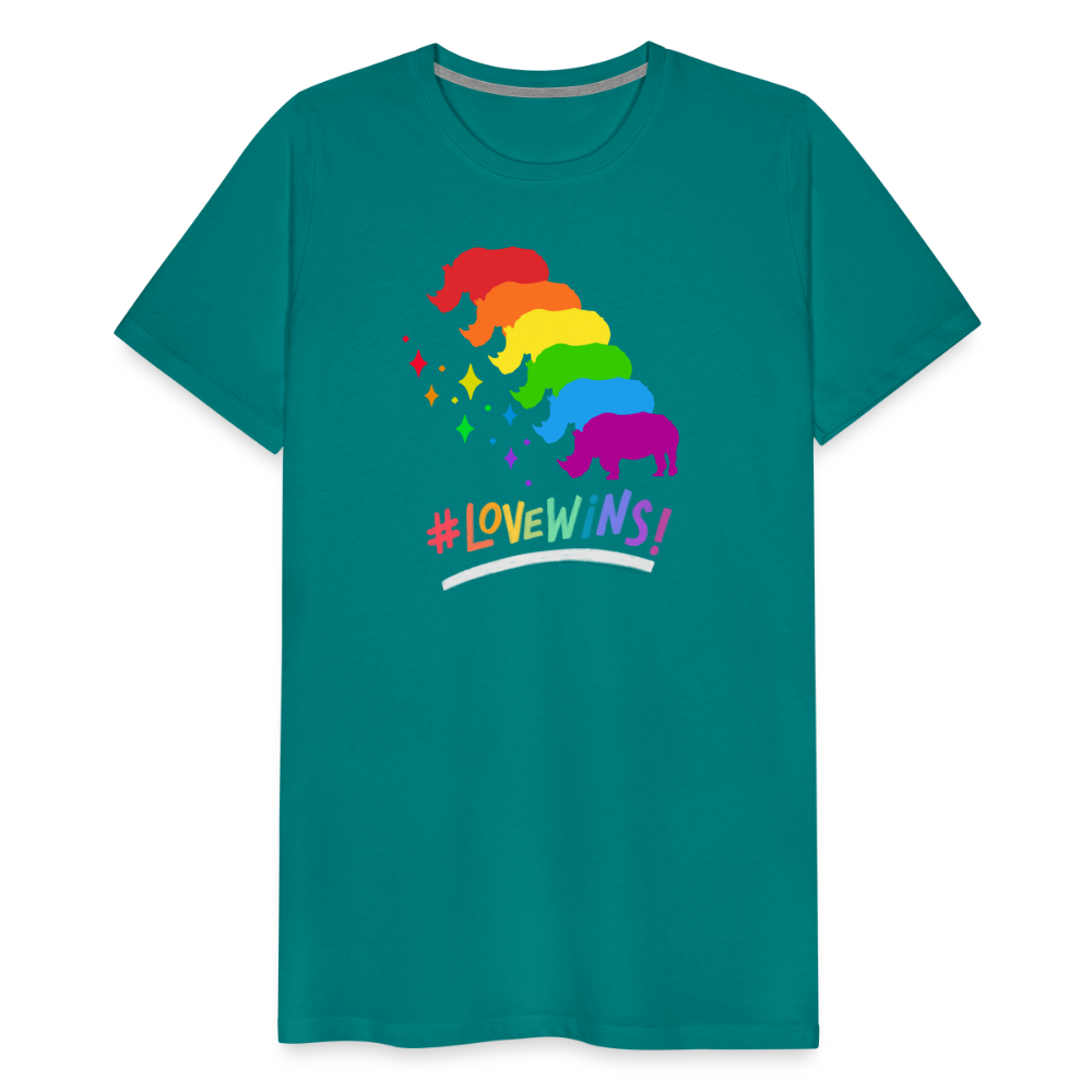 Love Wins Premium Tee - teal