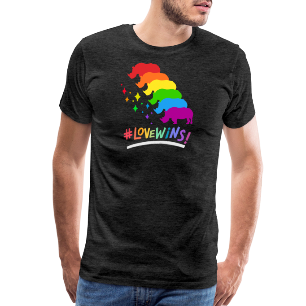 Love Wins Premium Tee - charcoal grey