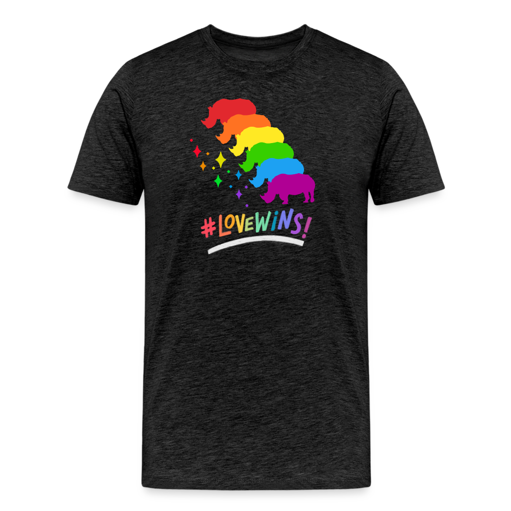 Love Wins Premium Tee - charcoal grey