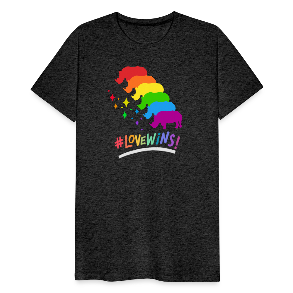 Love Wins Premium Tee - charcoal grey