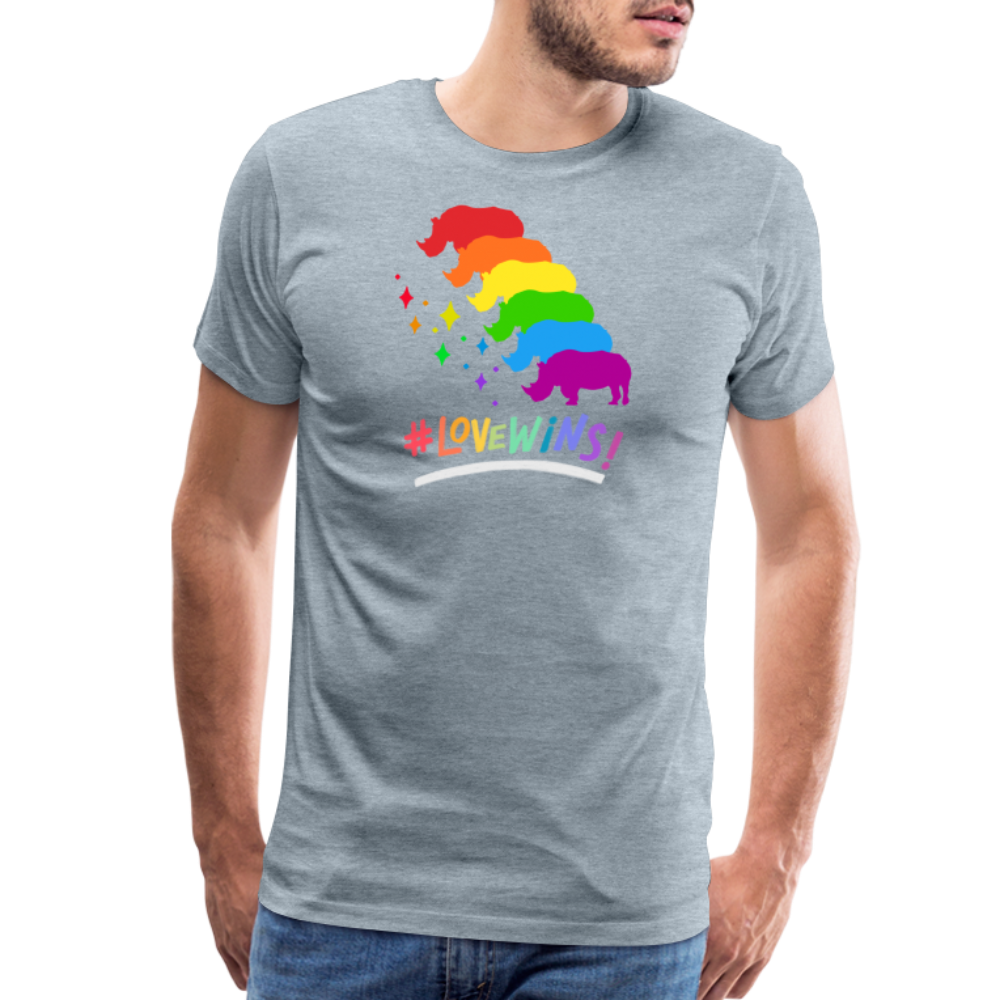 Love Wins Premium Tee - heather ice blue