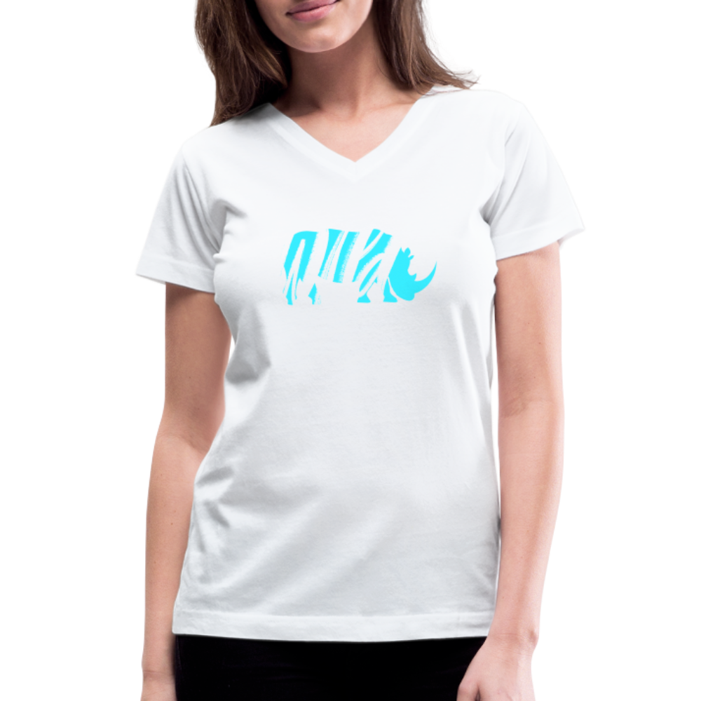 Wild Women's V-Neck Tee - white