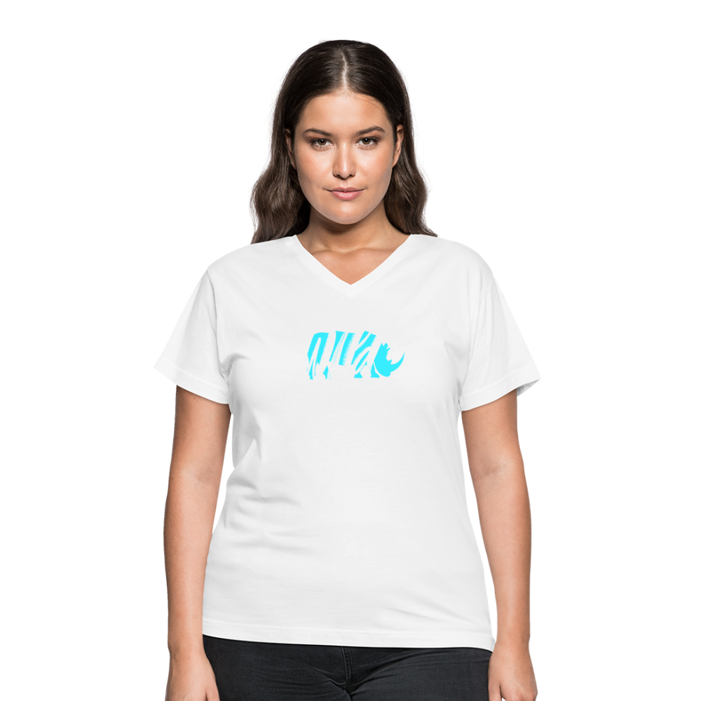 Wild Women's V-Neck Tee - white