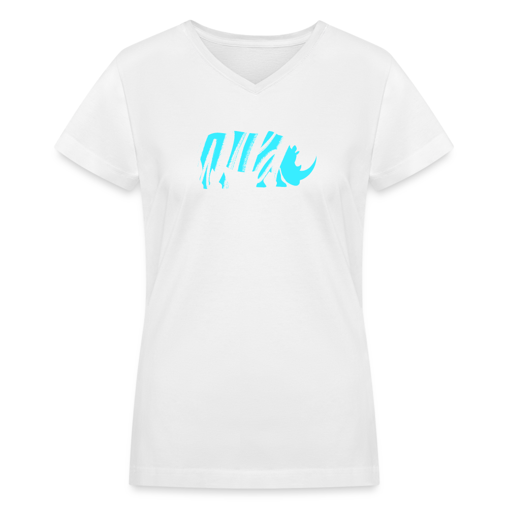 Wild Women's V-Neck Tee - white