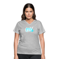 Wild Women's V-Neck Tee - gray