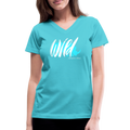 Wild Women's V-Neck Tee - aqua