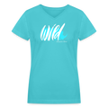 Wild Women's V-Neck Tee - aqua