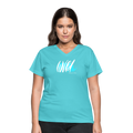 Wild Women's V-Neck Tee - aqua