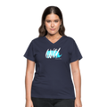 Wild Women's V-Neck Tee - navy